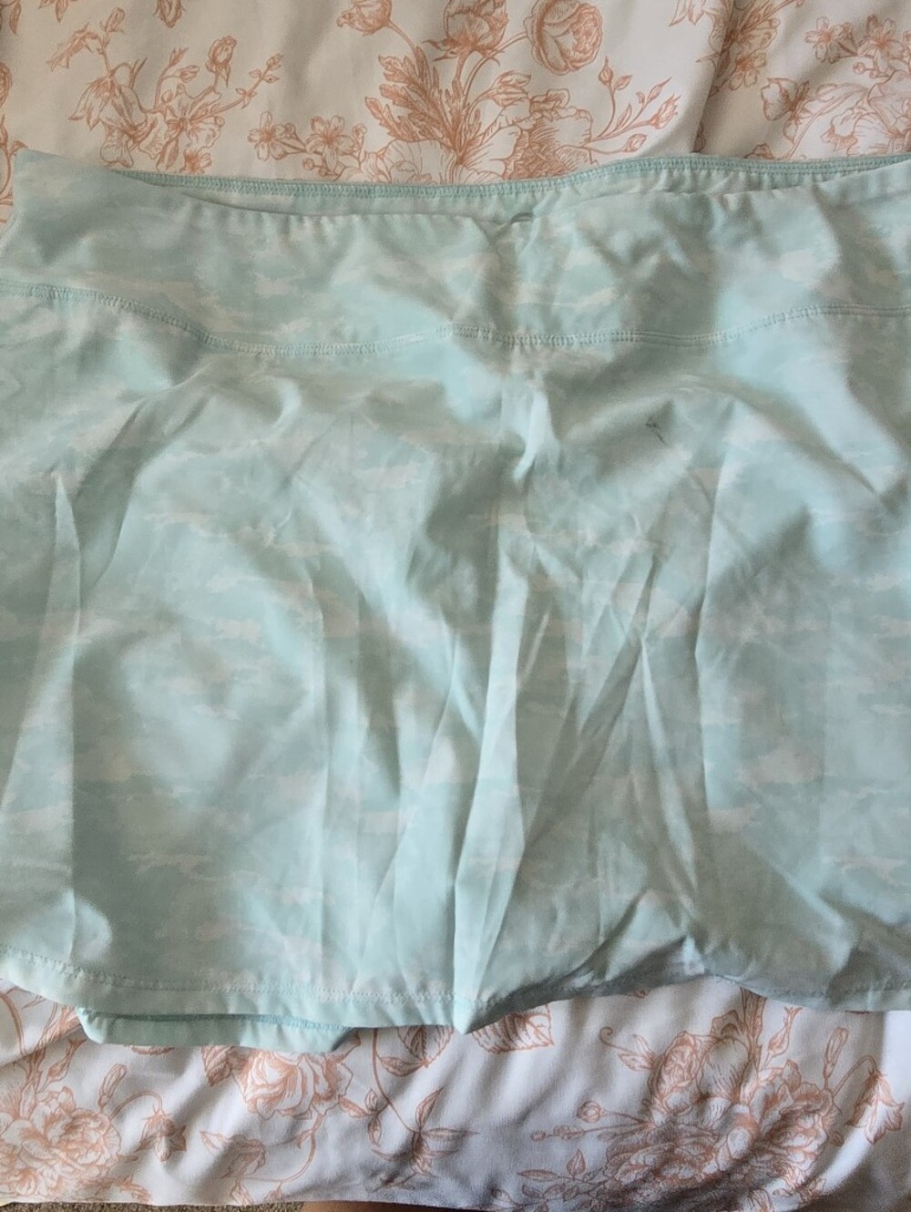 Light Aqua Stretch Mini Skirt — Casual Everyday Style